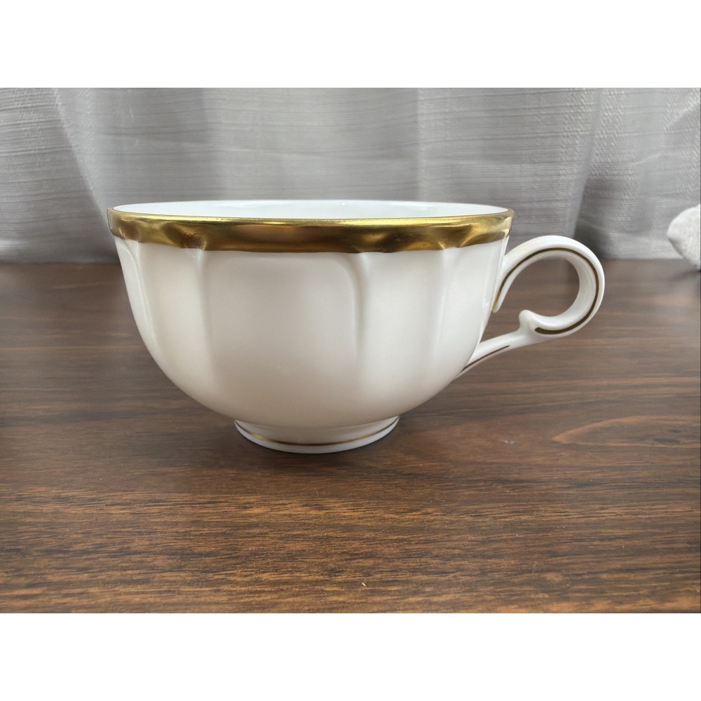 robert haviland C Parlon filets Fait Main White Porcelain Tea Cup W Gold Trim
